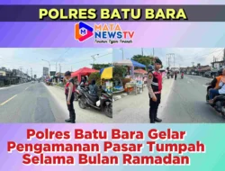 Polres Batu Bara Gelar Pengamanan Pasar Tumpah Selama Bulan Ramadan