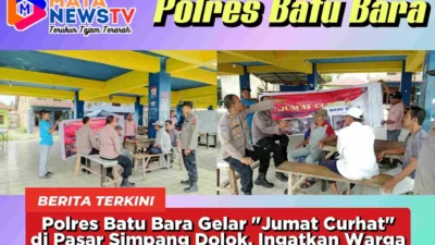 Polres Batu Bara Gelar “Jumat Curhat” di Pasar Simpang Dolok, Ingatkan Warga Soal Kamtibmas dan Operasi Keselamatan Toba 2025
