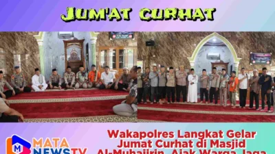 Wakapolres Langkat Gelar Jumat Curhat di Masjid Al-Muhajirin, Ajak Warga Jaga Kamtibmas