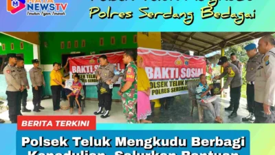 Polsek Teluk Mengkudu Berbagi Kepedulian, Salurkan Bantuan kepada Warga Sakit Menahun