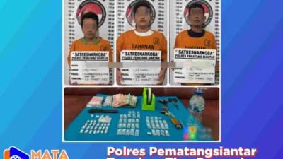 Polres Pematangsiantar Tangkap Tiga Pengedar Sabu saat Sedang Beraksi