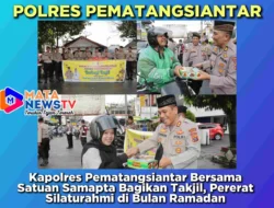 Kapolres Pematangsiantar Bersama Satuan Samapta Bagikan Takjil, Pererat Silaturahmi di Bulan Ramadan