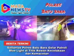 Satlantas Polres Batu Bara Gelar Patroli Blue Light di Titik Rawan Kecelakaan dan Kemacetan