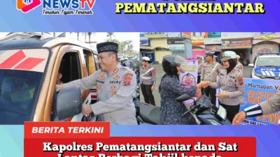 Kapolres Pematangsiantar dan Sat Lantas Berbagi Takjil kepada Pengendara Tertib di Bulan Ramadhan