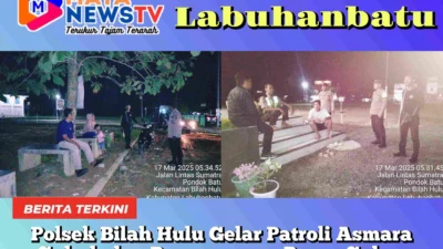 Polsek Bilah Hulu Gelar Patroli Asmara Subuh dan Pengamanan Pasca Sahur Selama Ramadhan