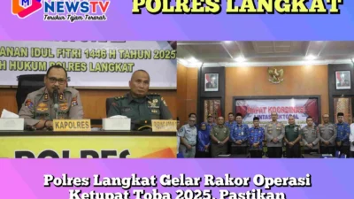 Polres Langkat Gelar Rakor Operasi Ketupat Toba 2025, Pastikan Pengamanan Idul Fitri Berjalan Lancar