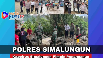 Kapolres Simalungun Pimpin Penanganan Banjir Bandang di Kota Wisata Parapat