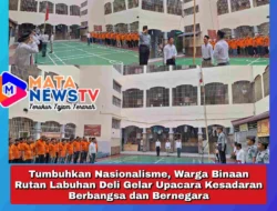 Tumbuhkan Nasionalisme, Warga Binaan Rutan Labuhan Deli Gelar Upacara Kesadaran Berbangsa dan Bernegara