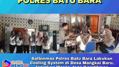 Satbinmas Polres Batu Bara Lakukan Cooling System di Desa Mangkai Baru, Ingatkan Warga Jaga Kamtibmas Selama Ramadhan