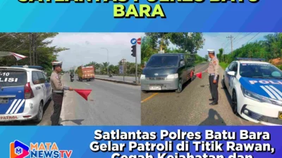Satlantas Polres Batu Bara Gelar Patroli di Titik Rawan, Cegah Kejahatan dan Pelanggaran Lalu Lintas