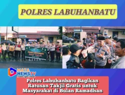 Polres Labuhanbatu Bagikan Ratusan Takjil Gratis untuk Masyarakat di Bulan Ramadhan
