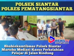 Bhabinkamtibmas Polsek Siantar Martoba Mediasi Kasus Perkelahian Pelajar di Jalan Rindung