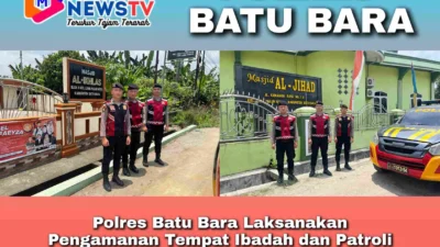 Polres Batu Bara Laksanakan Pengamanan Tempat Ibadah dan Patroli Perintis, Pastikan Situasi Kondusif
