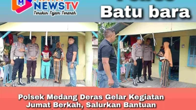 Polsek Medang Deras Gelar “Jumat Berkah”, Salurkan Bantuan Sembako kepada Kaum Dhuafa
