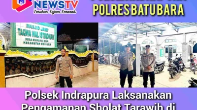 Polsek Indrapura Laksanakan Pengamanan Sholat Tarawih di Bulan Suci Ramadhan 1446 H