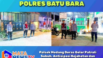 Polsek Medang Deras Gelar Patroli Subuh, Antisipasi Kejahatan dan Gangguan Kamtibmas