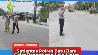 Satlantas Polres Batu Bara Gelar Pengaturan Lalu Lintas di Sejumlah Titik Strategis