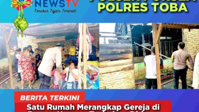 Satu Rumah Merangkap Gereja di Porsea Hangus Terbakar, Diduga Akibat Korsleting Listrik