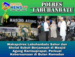 Wakapolres Labuhanbatu Sahur dan Sholat Subuh Berjamaah di Masjid Agung Rantauprapat, Perkuat Kebersamaan di Bulan Ramadan