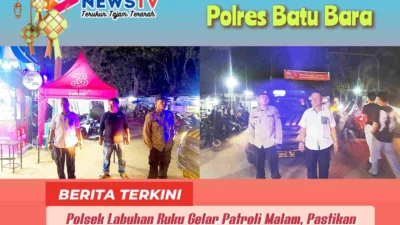 Polsek Labuhan Ruku Gelar Patroli Malam, Pastikan Situasi Kondusif di Wilayah Hukum Batu Bara