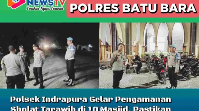 Polsek Indrapura Gelar Pengamanan Sholat Tarawih di 10 Masjid, Pastikan Keamanan Jamaah Selama Ramadhan