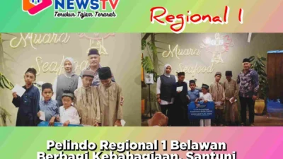 Pelindo Regional 1 Belawan Berbagi Kebahagiaan, Santuni Anak Yatim di Program TJSL 2025