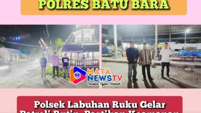 Polsek Labuhan Ruku Gelar Patroli Rutin, Pastikan Keamanan dan Kondusivitas Wilayah