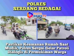 Pastikan Keamanan Rumah Saat Mudik, Polres Sergai Gelar Patroli Dialogis di Permukiman Warga