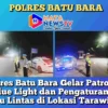 Polres Batu Bara Gelar Patroli Blue Light dan Pengaturan Lalu Lintas di Lokasi Tarawih