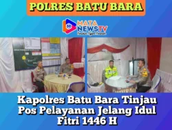 Kapolres Batu Bara Tinjau Pos Pelayanan Jelang Idul Fitri 1446 H