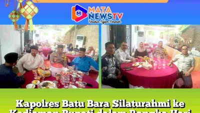Kapolres Batu Bara Silaturahmi ke Kediaman Bupati dalam Rangka Hari Raya Idul Fitri 1446 H