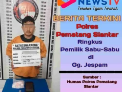 Polres Pematangsiantar Tangkap Pemilik Sabu di Gang Jespam, Uang Hasil Penjualan Ikut Diamankan