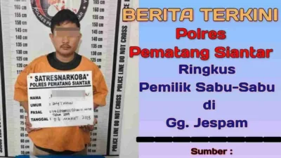 Polres Pematangsiantar Tangkap Pemilik Sabu di Gang Jespam, Uang Hasil Penjualan Ikut Diamankan