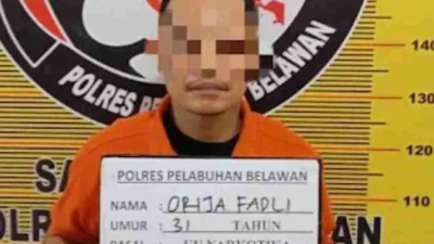 Sat Narkoba Polres Pelabuhan Belawan Bekuk Pengedar Narkoba Jenis Sabu-Sabu di Titi Papan