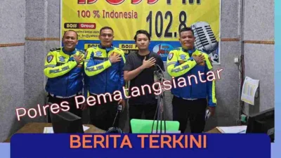 Satlantas Polres Pematangsiantar Sosialisasikan Operasi Ketupat Toba 2025 Melalui Radio