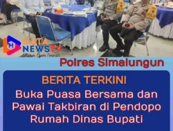 Wakapolres Simalungun Hadiri Buka Puasa Bersama dan Pawai Takbiran di Pendopo Rumah Dinas Bupati
