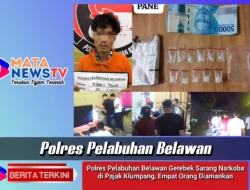 Polres Pelabuhan Belawan Gerebek Sarang Narkoba di Pajak Klumpang, Empat Orang Diamankan