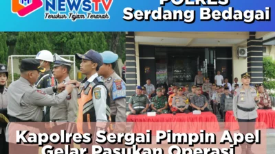 Kapolres Sergai Pimpin Apel Gelar Pasukan Operasi Ketupat Toba 2025