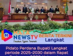 Bupati Langkat Periode 2025-2030 Sampaikan Pidato Perdana dalam Rapat Paripurna DPRD