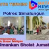 Bhabinkamtibmas Polsek Bosar Maligas Amankan Sholat Jumat di Masjid Jami' Ujung Padang