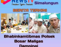 Bhabinkamtibmas Polsek Bosar Maligas Dampingi Tim Safari Ramadhan Kecamatan Ujung Padang