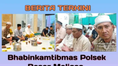Bhabinkamtibmas Polsek Bosar Maligas Dampingi Tim Safari Ramadhan Kecamatan Ujung Padang
