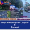 Banjir Bandang dan Longsor di Parapat, Polres Simalungun Alihkan Arus Lalu Lintas..!