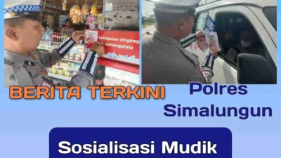 Sosialisasi Hotline Mudik Polri 110 di Jalan Asahan
