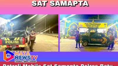 Patroli Mobile Sat Samapta Polres Batu Bara Amankan Wilayah Jelang Idul Fitri