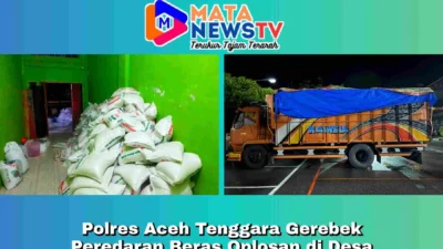 Polres Aceh Tenggara Gerebek Peredaran Beras Oplosan di Desa Terutung Seperai