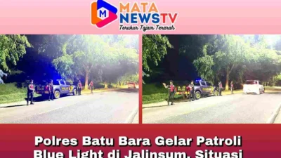 Polres Batu Bara Gelar Patroli Blue Light di Jalinsum, Situasi Kamtibmas Kondusif