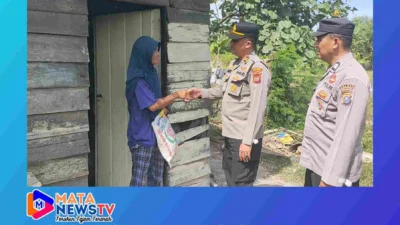 Polsek Medang Deras Salurkan Bantuan Sosial kepada Warga Kurang Mampu