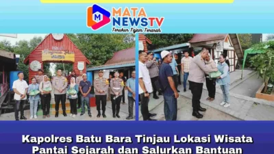 Kapolres Batu Bara Tinjau Lokasi Wisata Pantai Sejarah dan Salurkan Bantuan Sosial untuk Warga Kurang Mampu