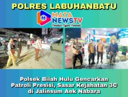 Polsek Bilah Hulu Gencarkan Patroli Presisi, Sasar Kejahatan 3C di Jalinsum Aek Nabara